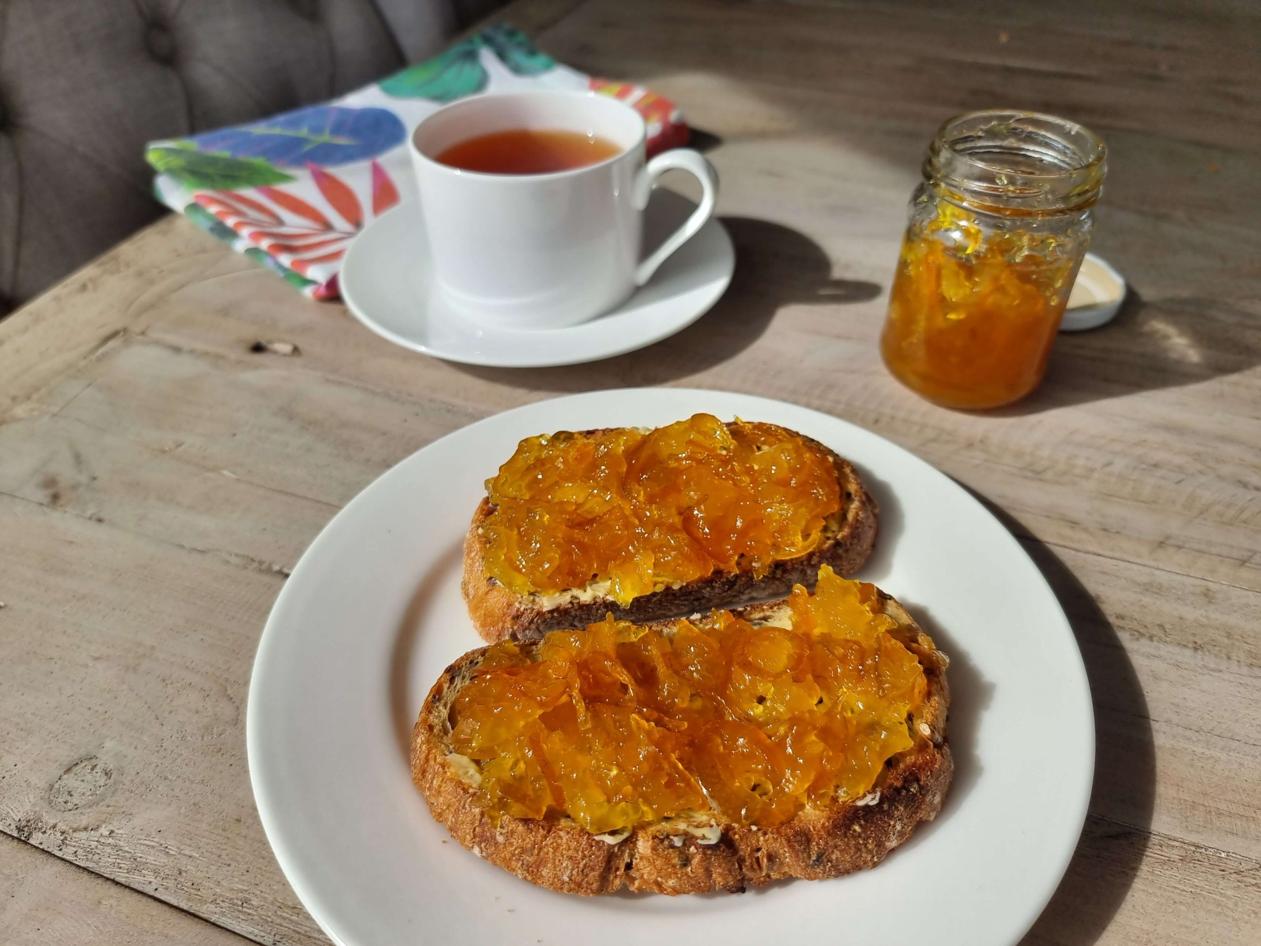 Kumquat marmalade on toast