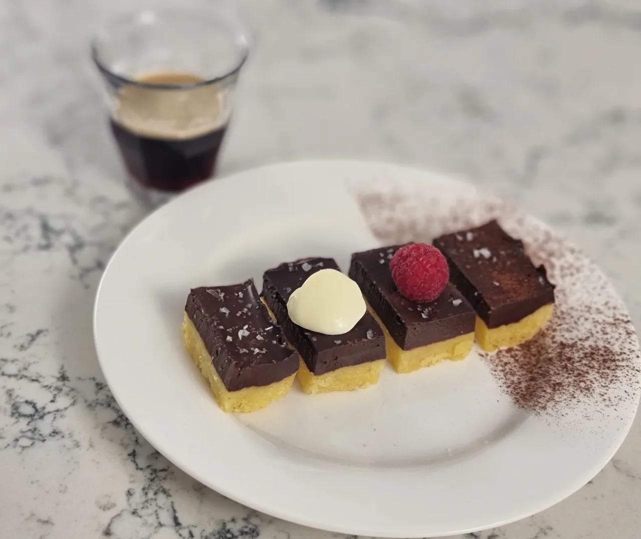 Chocolate Ganache Shortbread Slice